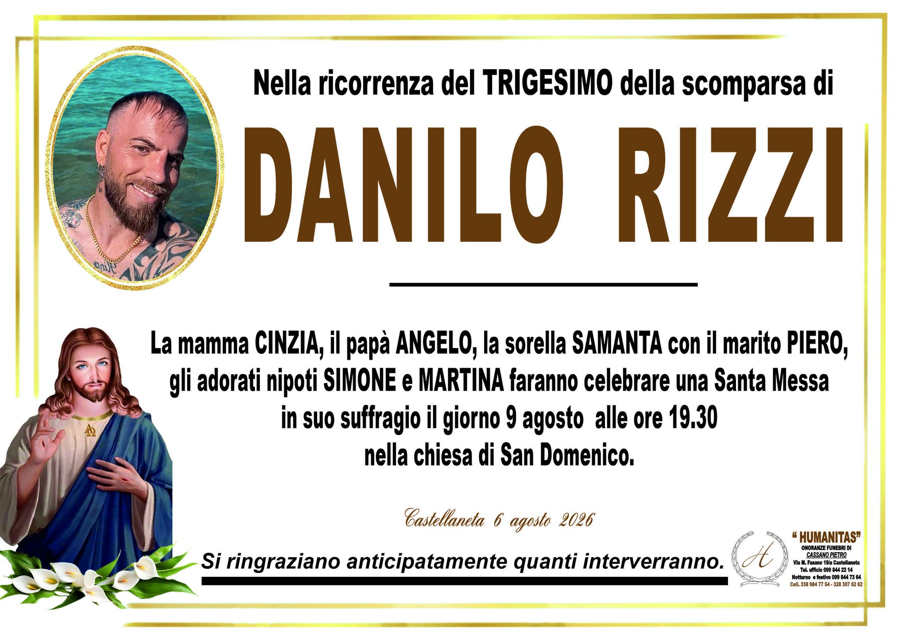 Manifesto di Danilo Rizzi