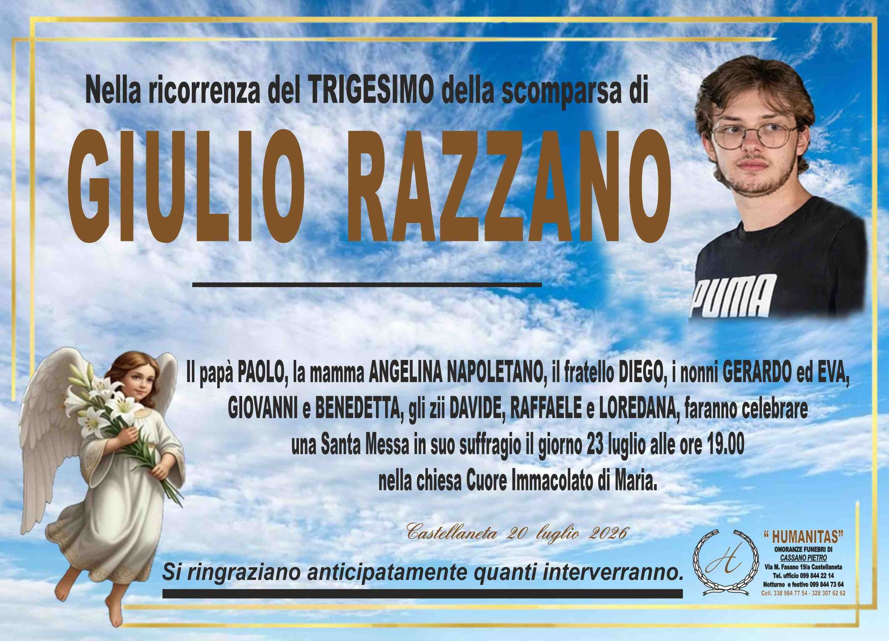 Manifesto di Giulio Razzano