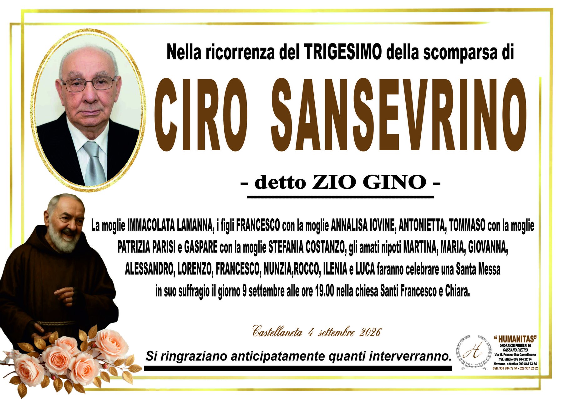 Manifesto di Ciro Sansevrino