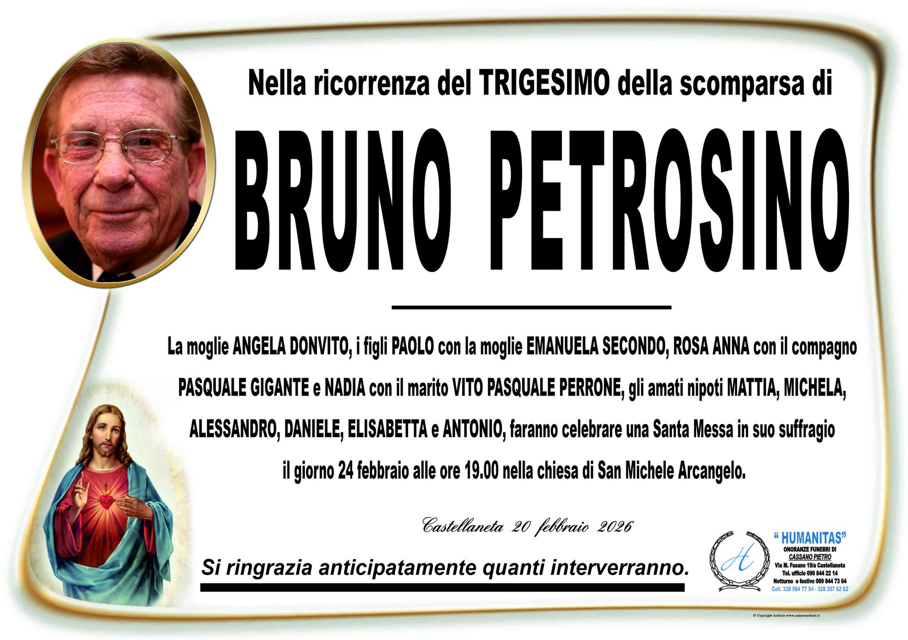 Manifesto di Bruno Petrosino