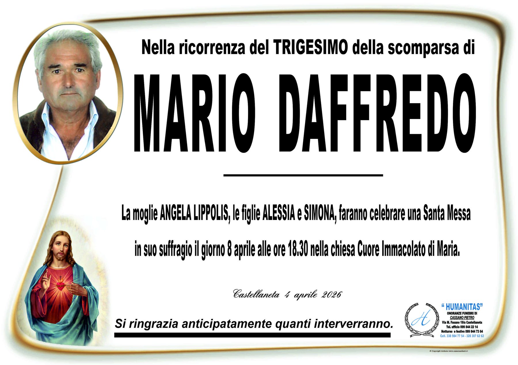 Manifesto di Mario Daffredo